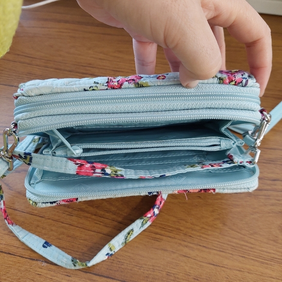 Vera Bradley Iconic XL Campus Backpack in the Water Bouquet pattern - Picture 10 of 11